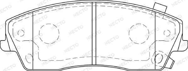 Necto FD7288A - Комплект спирачно феродо, дискови спирачки vvparts.bg