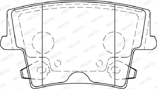 Necto FD7287A - Комплект спирачно феродо, дискови спирачки vvparts.bg