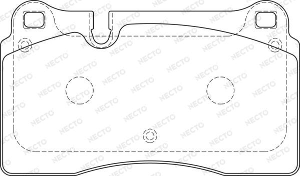 Necto FD7234A - Комплект спирачно феродо, дискови спирачки vvparts.bg