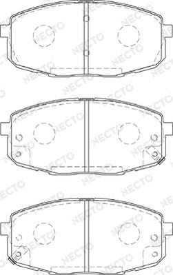 Necto FD7231A - Комплект спирачно феродо, дискови спирачки vvparts.bg