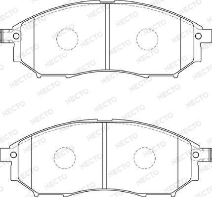 Necto FD7238A - Комплект спирачно феродо, дискови спирачки vvparts.bg