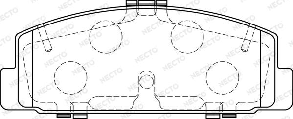 Necto FD7237A - Комплект спирачно феродо, дискови спирачки vvparts.bg