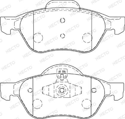 Necto FD7229A - Комплект спирачно феродо, дискови спирачки vvparts.bg