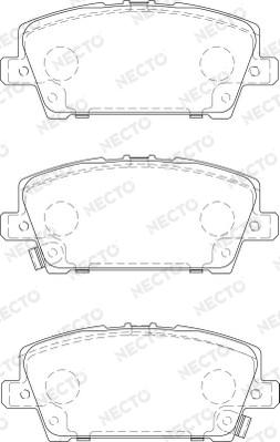 Necto FD7225A - Комплект спирачно феродо, дискови спирачки vvparts.bg