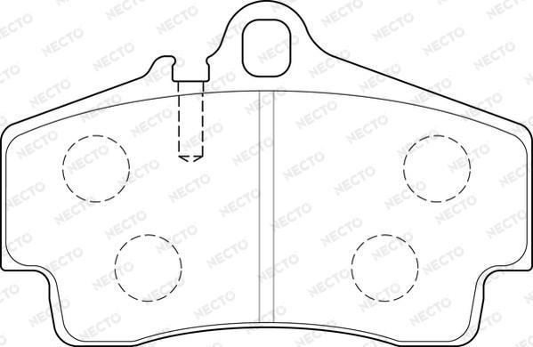 Necto FD7221A - Комплект спирачно феродо, дискови спирачки vvparts.bg