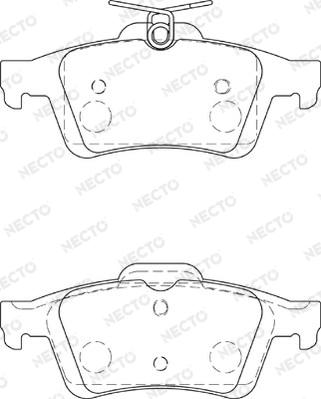 Necto FD7274A - Комплект спирачно феродо, дискови спирачки vvparts.bg