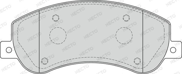 Necto FD7271V - Комплект спирачно феродо, дискови спирачки vvparts.bg