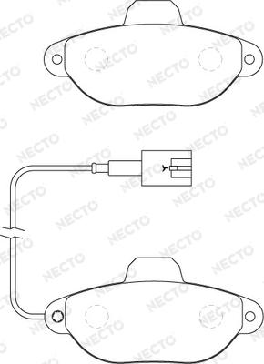 Necto FD7278A - Комплект спирачно феродо, дискови спирачки vvparts.bg