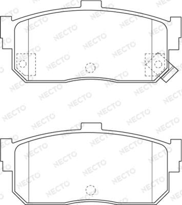 Necto FD7277A - Комплект спирачно феродо, дискови спирачки vvparts.bg