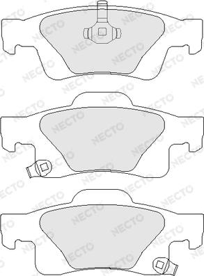 Necto FD7796A - Комплект спирачно феродо, дискови спирачки vvparts.bg