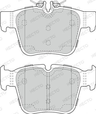 Necto FD7746A - Комплект спирачно феродо, дискови спирачки vvparts.bg