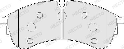 Necto FD7784V - Комплект спирачно феродо, дискови спирачки vvparts.bg