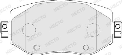 Necto FD7782A - Комплект спирачно феродо, дискови спирачки vvparts.bg