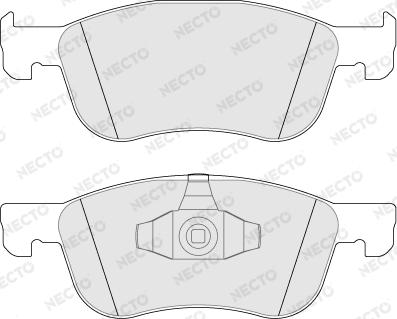 Necto FD7727A - Комплект спирачно феродо, дискови спирачки vvparts.bg