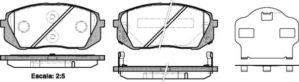 Mando MPK44 - Комплект спирачно феродо, дискови спирачки vvparts.bg