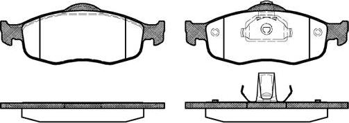 NEW BLOX NB21396V00 - Комплект спирачно феродо, дискови спирачки vvparts.bg