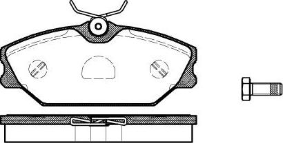 BOSCH BP286 - Комплект спирачно феродо, дискови спирачки vvparts.bg