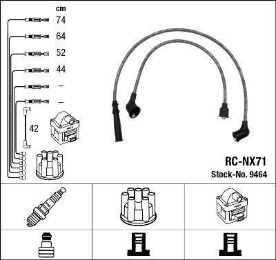 NGK 9464 - Комплект запалителеи кабели vvparts.bg