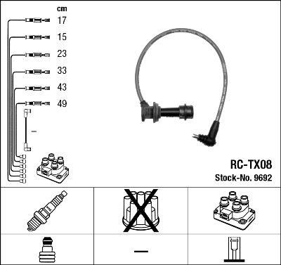 NGK 9692 - Комплект запалителеи кабели vvparts.bg