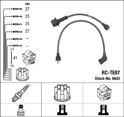 NGK 9643 - Комплект запалителеи кабели vvparts.bg