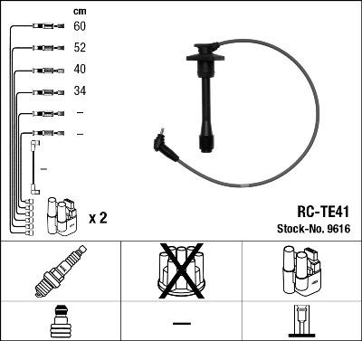 NGK 9616 - Комплект запалителеи кабели vvparts.bg