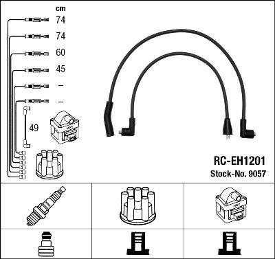 NGK 9057 - Комплект запалителеи кабели vvparts.bg