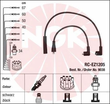 NGK 9038 - Комплект запалителеи кабели vvparts.bg