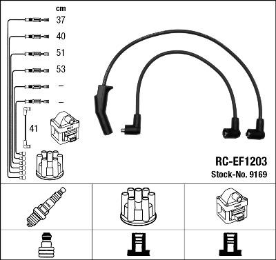 NGK 9169 - Комплект запалителеи кабели vvparts.bg