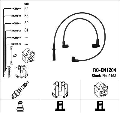 NGK 9163 - Комплект запалителеи кабели vvparts.bg