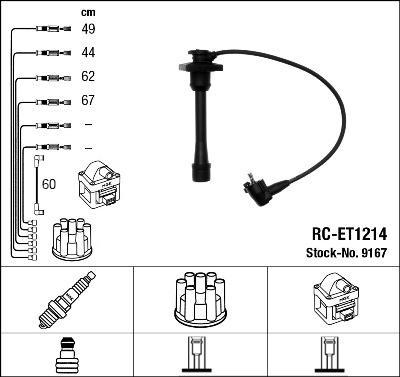 NGK 9167 - Комплект запалителеи кабели vvparts.bg