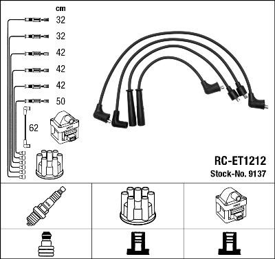 NGK 9137 - Комплект запалителеи кабели vvparts.bg
