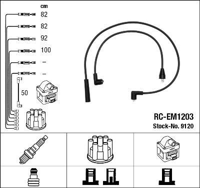 NGK 9120 - Комплект запалителеи кабели vvparts.bg