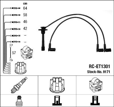 NGK 9171 - Комплект запалителеи кабели vvparts.bg