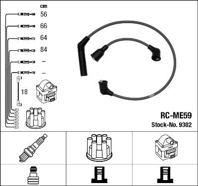 NGK 9302 - Комплект запалителеи кабели vvparts.bg