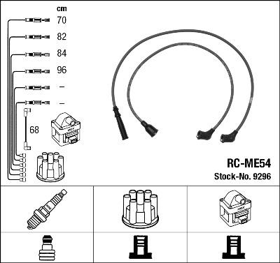 NGK 9296 - Комплект запалителеи кабели vvparts.bg