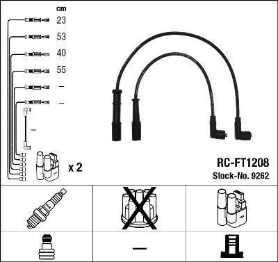 NGK 9262 - Комплект запалителеи кабели vvparts.bg