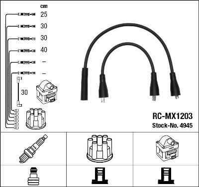 NGK 4945 - Комплект запалителеи кабели vvparts.bg