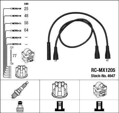 NGK 4947 - Комплект запалителеи кабели vvparts.bg