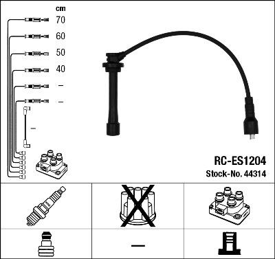 NGK 44314 - Комплект запалителеи кабели vvparts.bg