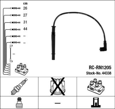 NGK 44338 - Комплект запалителеи кабели vvparts.bg