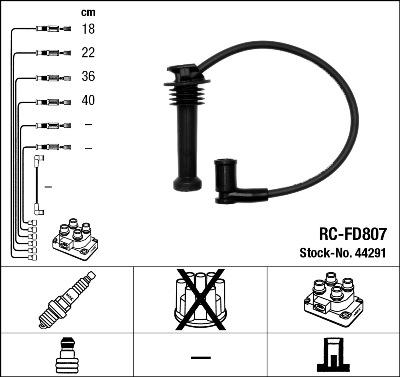 NGK 44291 - Комплект запалителеи кабели vvparts.bg