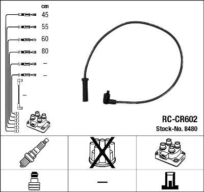 NGK 44298 - Комплект запалителеи кабели vvparts.bg