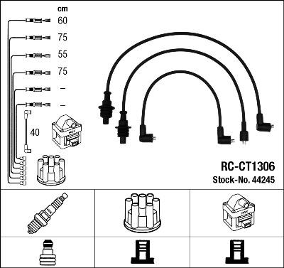 NGK 44245 - Комплект запалителеи кабели vvparts.bg