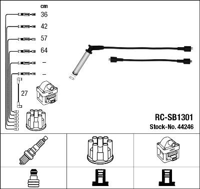 NGK 44246 - Комплект запалителеи кабели vvparts.bg