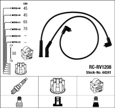 NGK 44241 - Комплект запалителеи кабели vvparts.bg