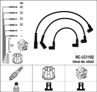 NGK 44242 - Комплект запалителеи кабели vvparts.bg