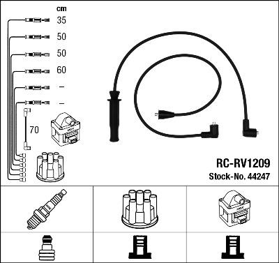 NGK 44247 - Комплект запалителеи кабели vvparts.bg