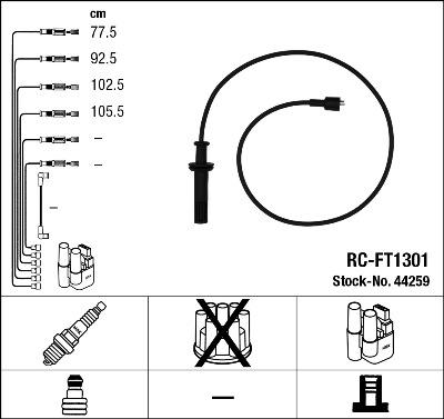 NGK 44259 - Комплект запалителеи кабели vvparts.bg
