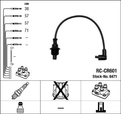 NGK 8471 - Комплект запалителеи кабели vvparts.bg