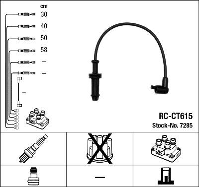 NGK 7285 - Комплект запалителеи кабели vvparts.bg